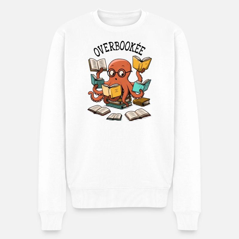 Overbookée - Pull Premium bio Homme - blanc