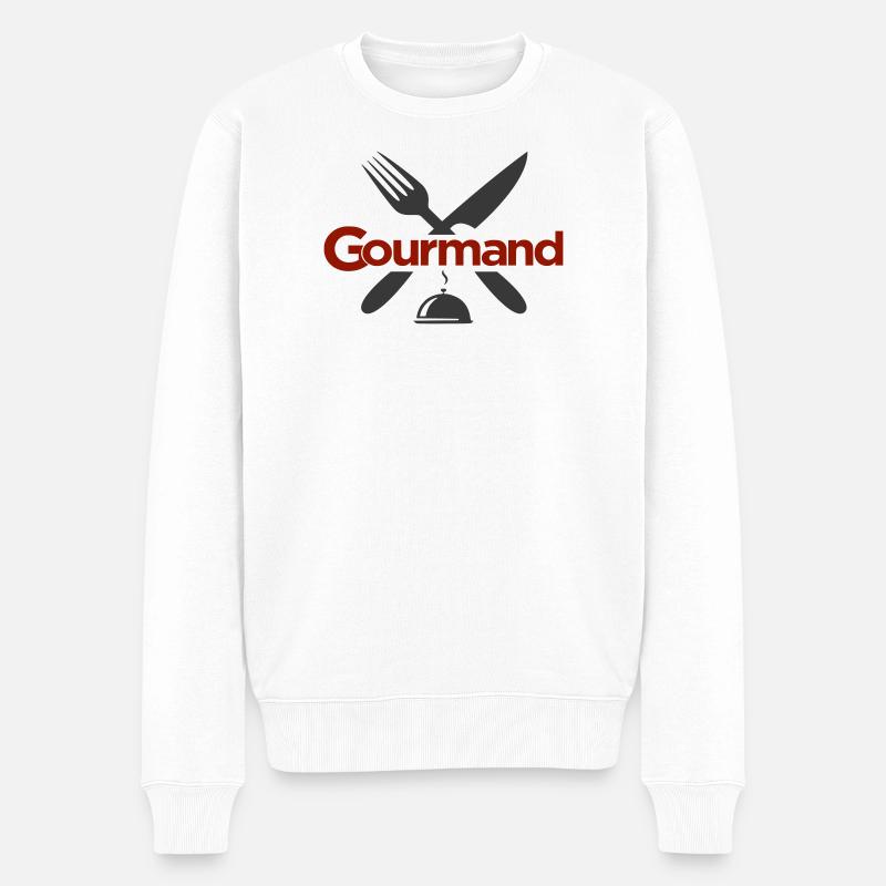 Gourmet - Männer Premium Bio Pullover - Weiß