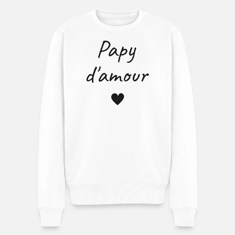 Papy d'Amour - Pull Premium bio Homme - blanc