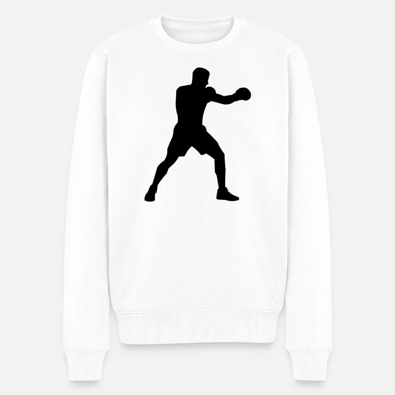boxer - Männer Premium Bio Pullover - Weiß