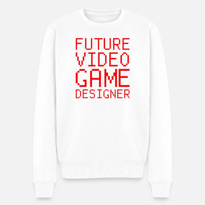 Zukünftiger Videospiel-Designer - Männer Premium Bio Pullover - Weiß