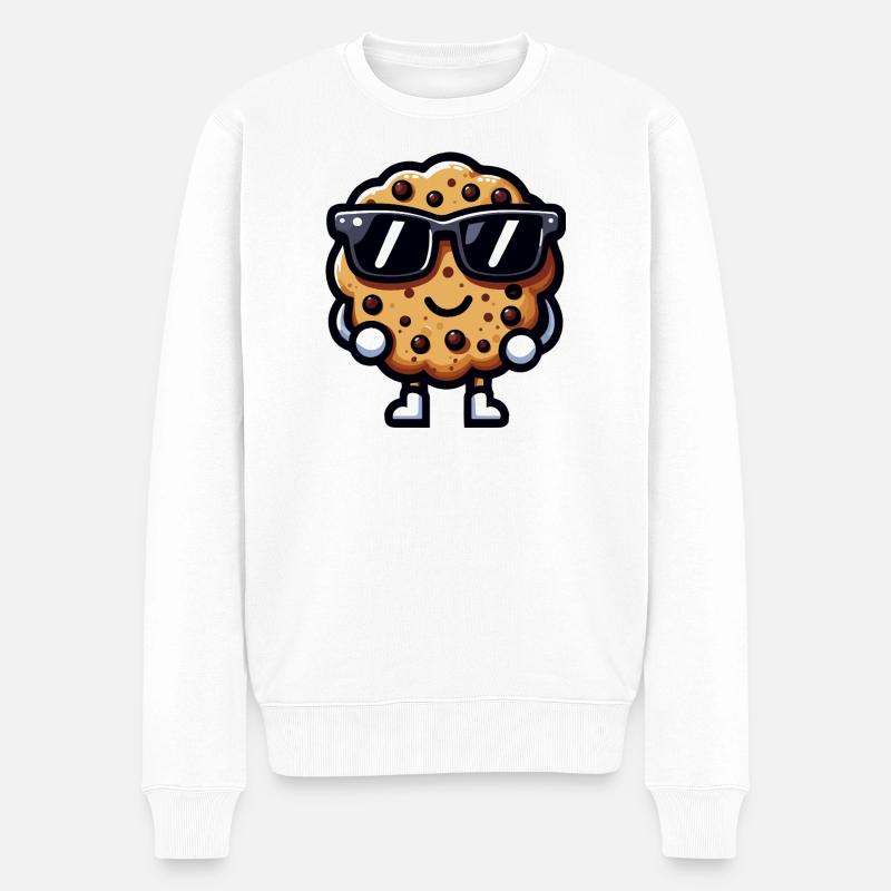 Cookie lunettes soleil chic - Pull Premium bio Homme - blanc