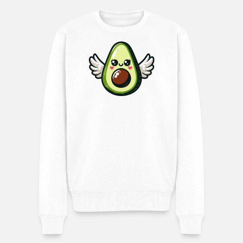 Avocat ailé kawaii - Pull Premium bio Homme - blanc