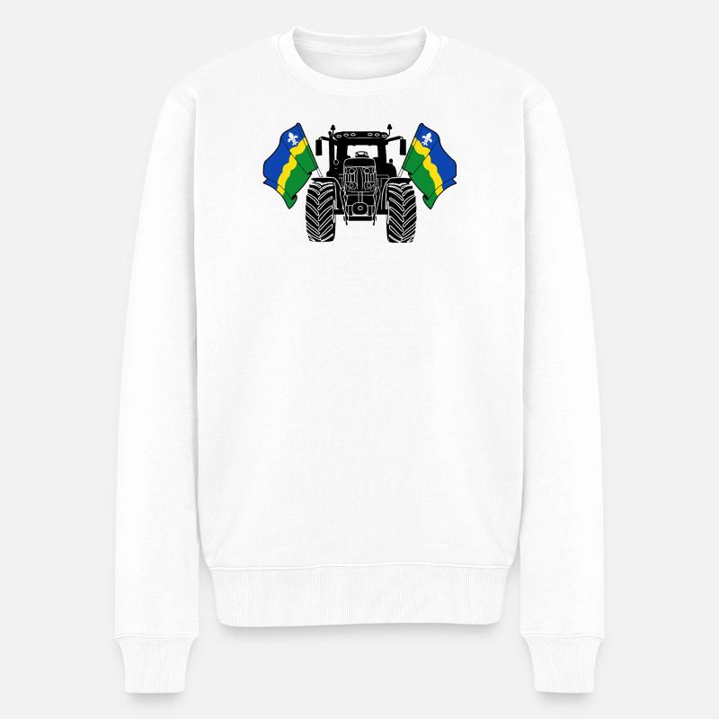 Flevoland_Tractor_Pride - Pull Premium bio Homme - blanc