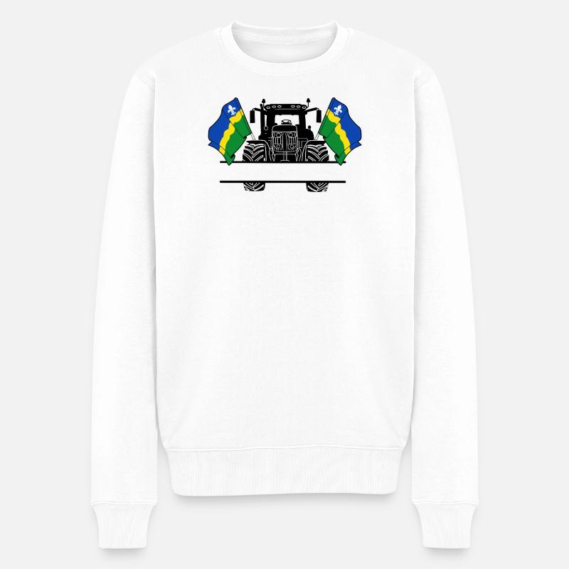 Flevoland_Tractor_Custom_Edition - Pull Premium bio Homme - blanc
