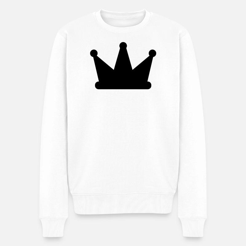 Krone - Männer Premium Bio Pullover - Weiß