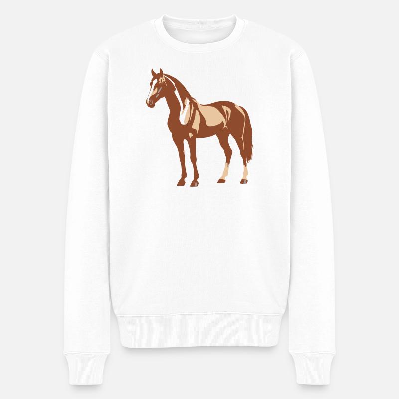 Conception de chevaux - Pull Premium bio Homme - blanc