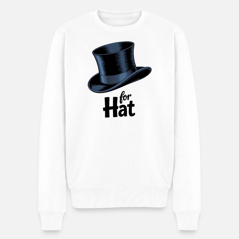 Graphisme magique haut-de-forme - Pull Premium bio Homme - blanc