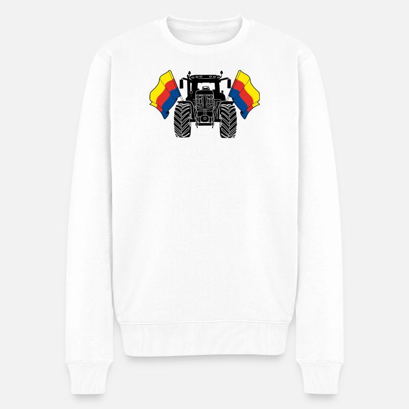 Nord Holland_Tractor_Pride - Männer Premium Bio Pullover - Weiß