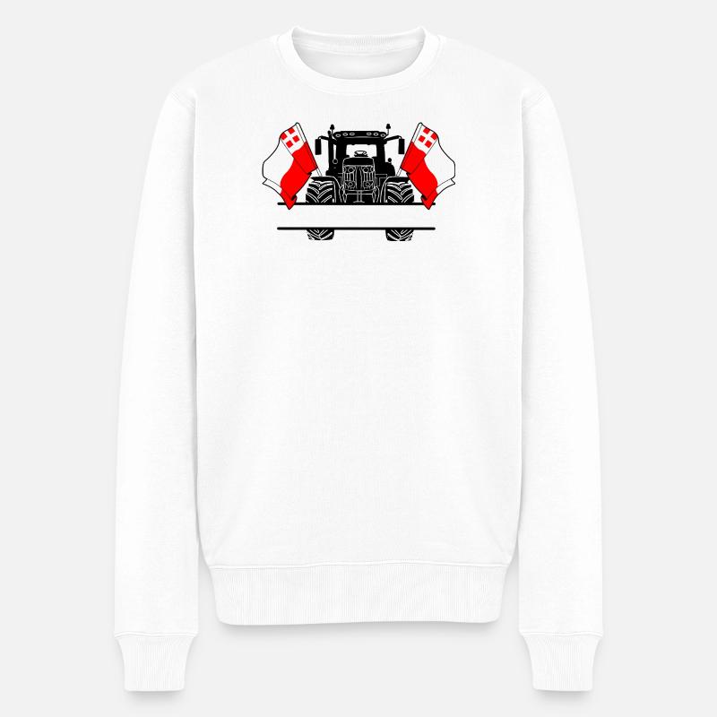 Utrecht_Tractor_Custom_Edition - Männer Premium Bio Pullover - Weiß