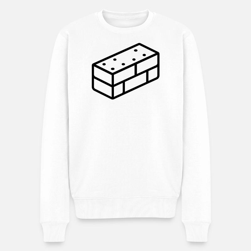 brique - Pull Premium bio Homme - blanc