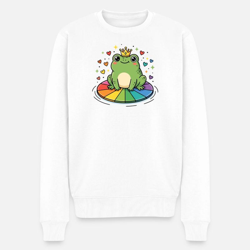 LGBTQ-Pride-Monat – Schwule Prinzessin - Männer Premium Bio Pullover - Weiß