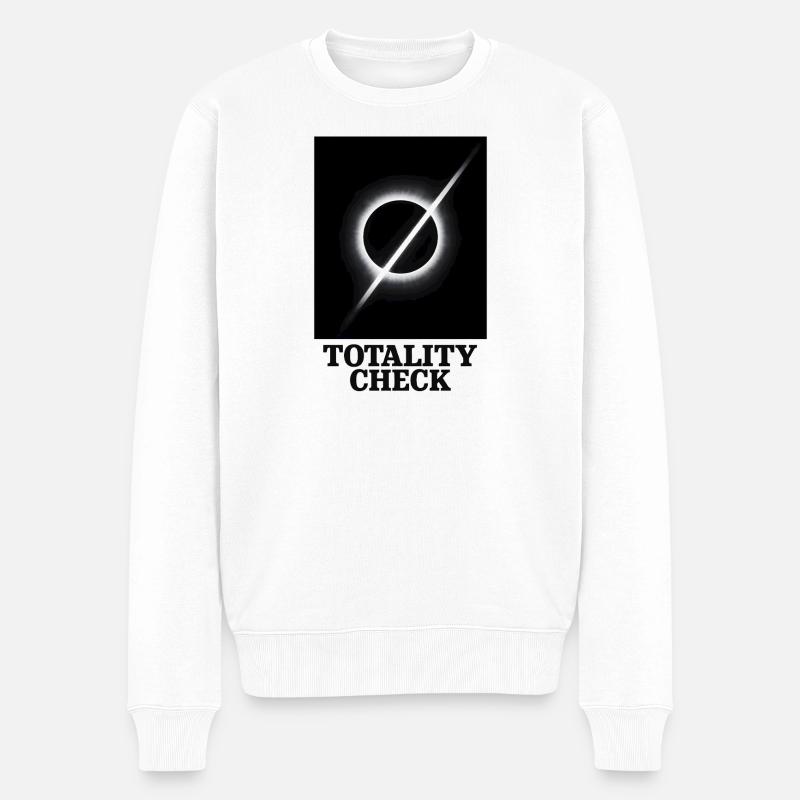 Totality checked | Eclipse - Men's Premium Organic Jumper - white