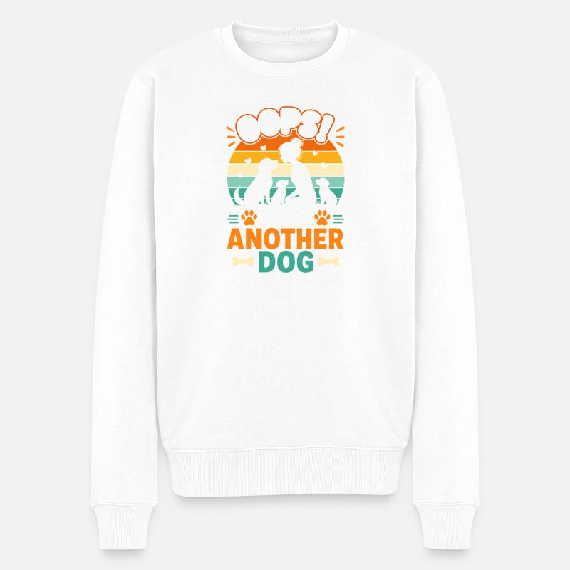 Noch ein Hund: Oops! - Männer Premium Bio Pullover - Weiß