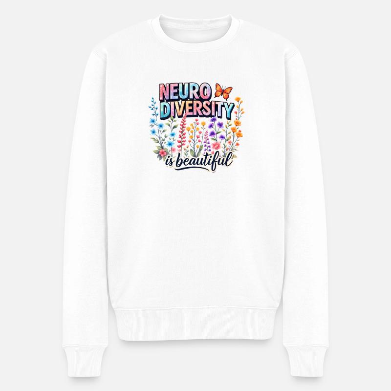 La neurodiversité est belle, Bloom - Pull Premium bio Homme - blanc