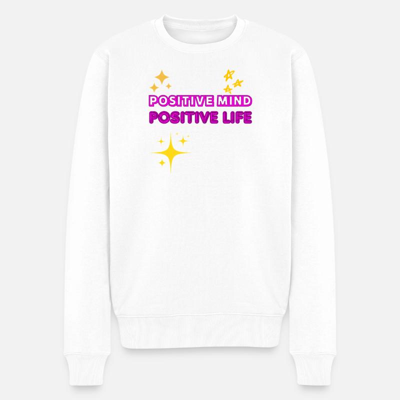 Positive Mind Positive Life Geschenkidee - Männer Premium Bio Pullover - Weiß