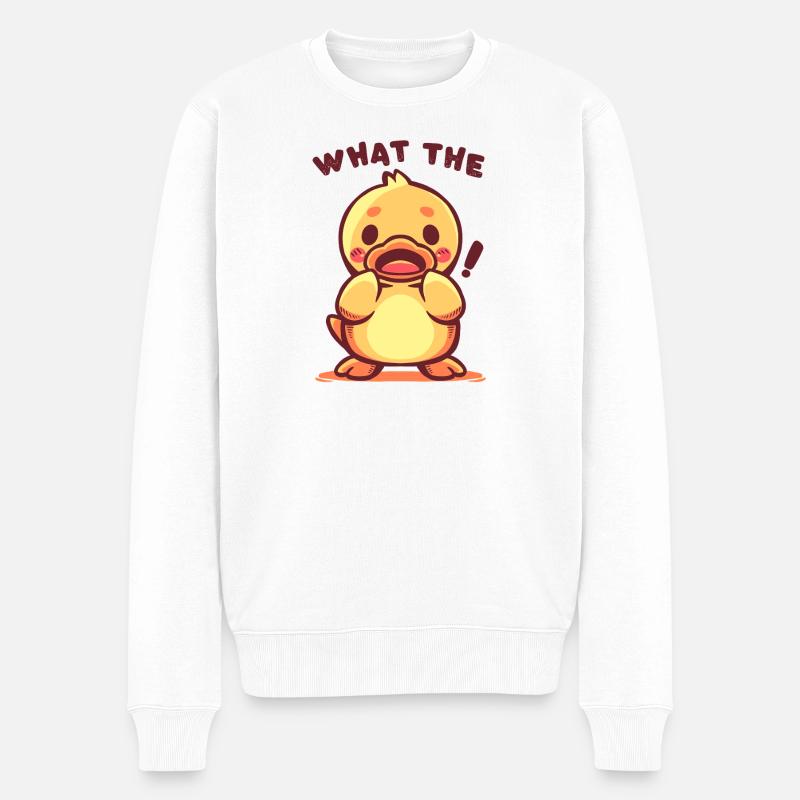 Was ist das - Männer Premium Bio Pullover - Weiß