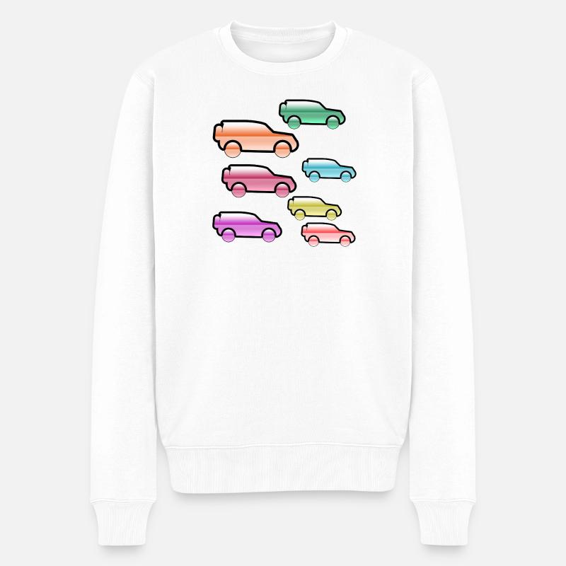 Autos - Männer Premium Bio Pullover - Weiß