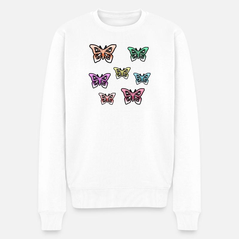 Papillons - Pull Premium bio Homme - blanc