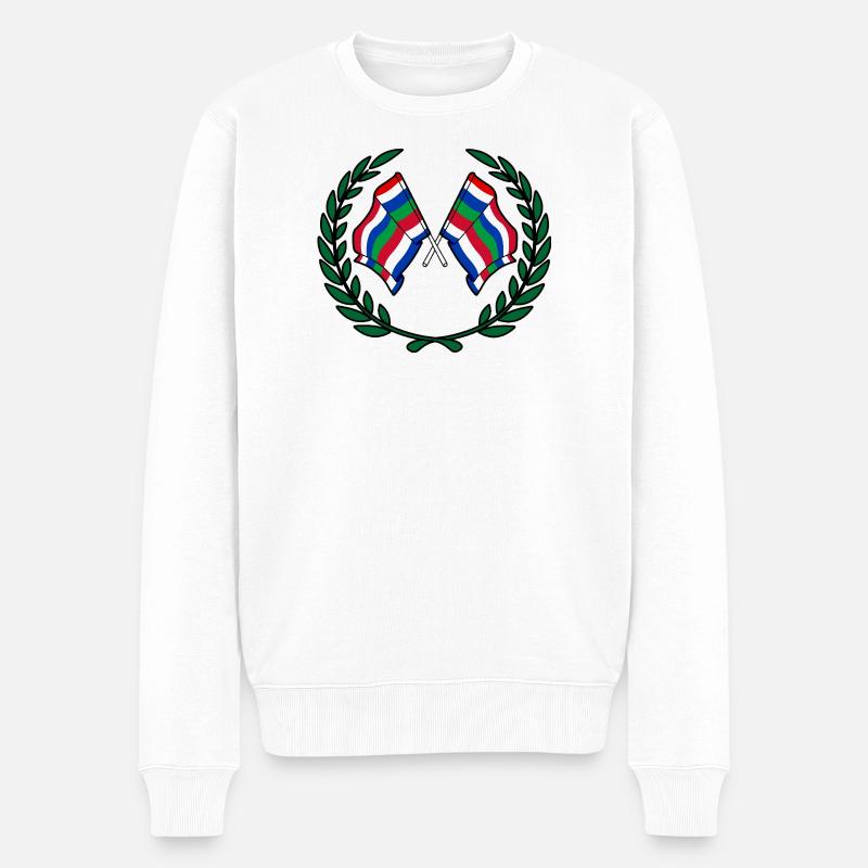 Schier Laurel Flags – Island Pride - Pull Premium bio Homme - blanc