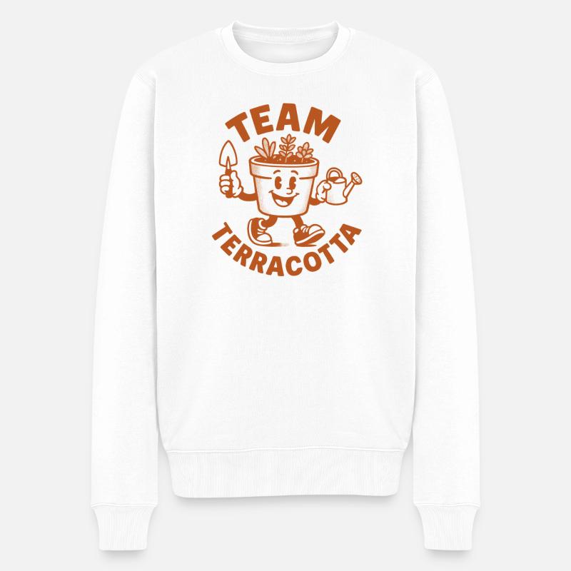 Équipe Terracotta | Succulentes - Pull Premium bio Homme - blanc