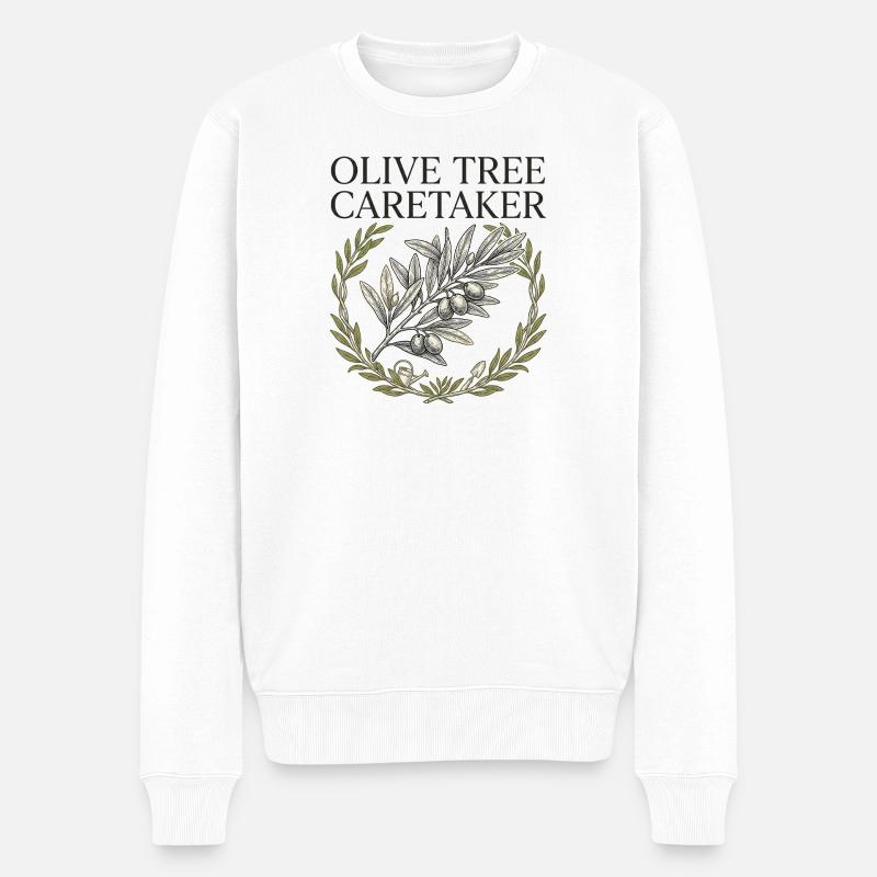 Gardien d’Olive Tree - Pull Premium bio Homme - blanc