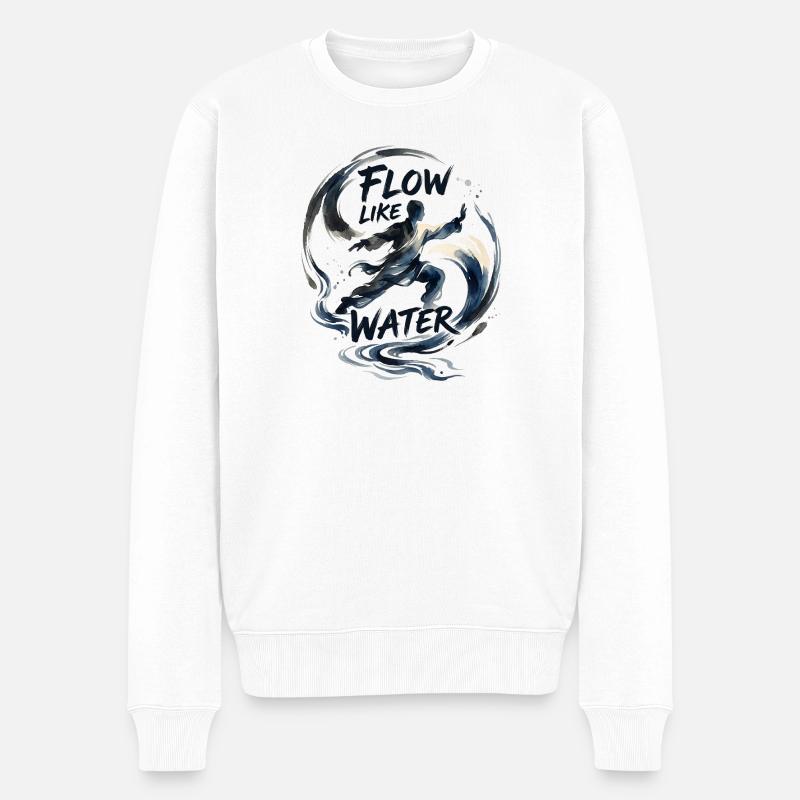 Flux du Tai Chi - Pull Premium bio Homme - blanc