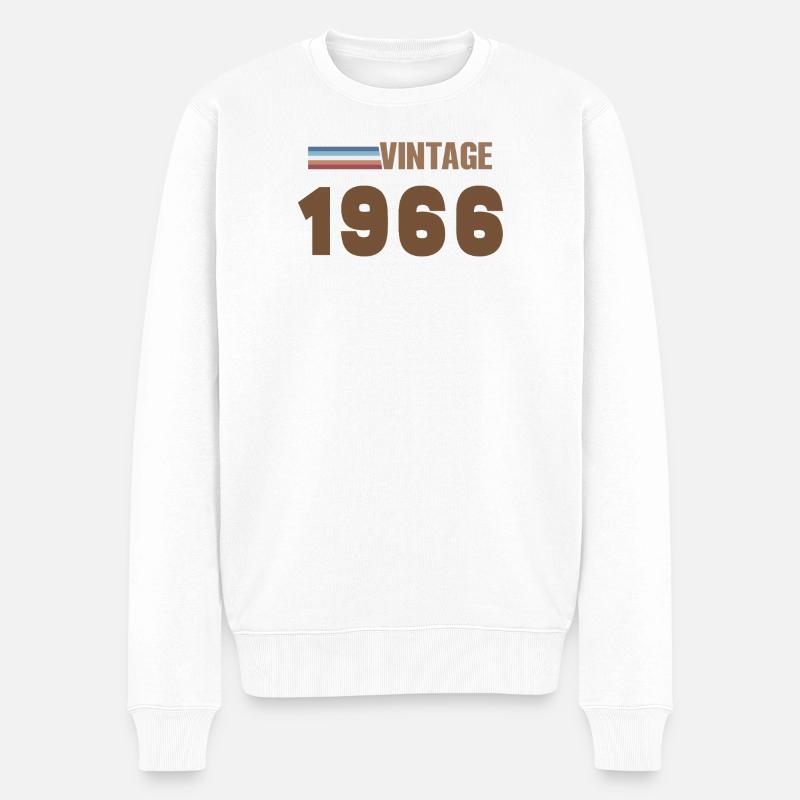 T-Shirt 60 Ans 1966 Script Manuscrit - Pull Premium bio Homme - blanc