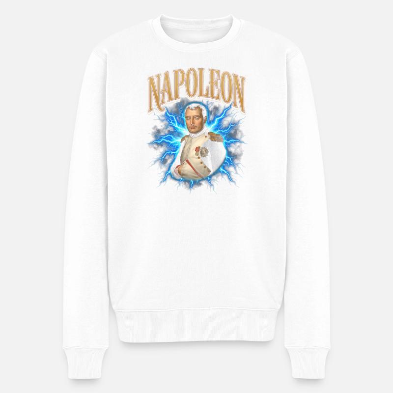 Aura de lampe torche Napoléon - Pull Premium bio Homme - blanc