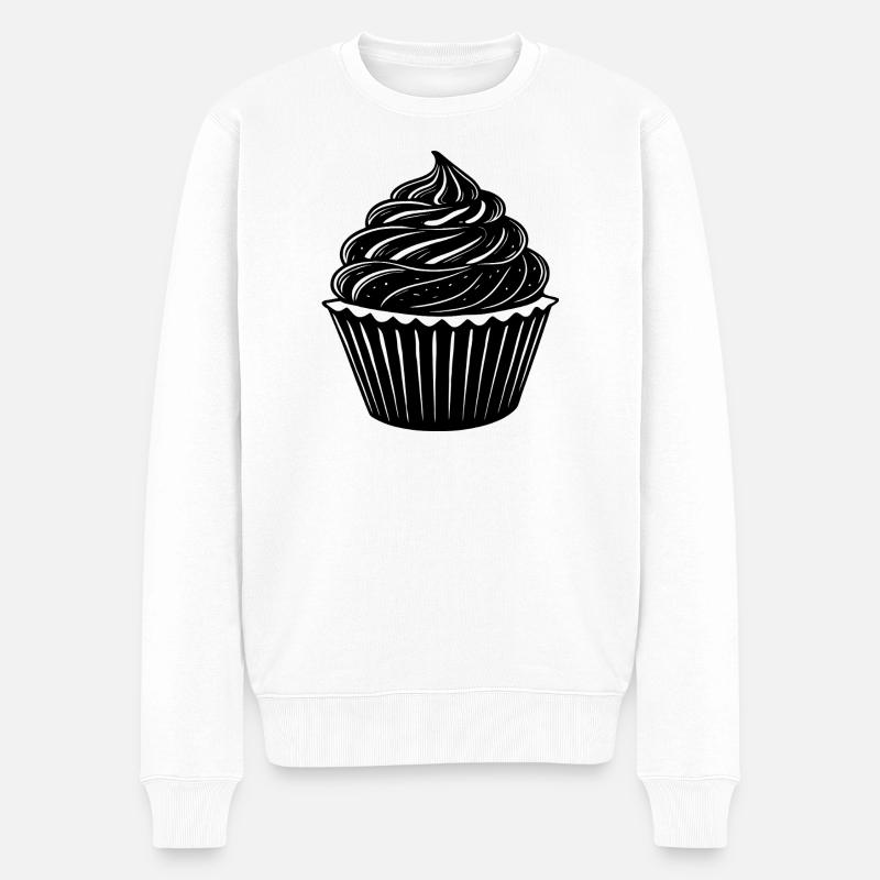 Cupcakes - Männer Premium Bio Pullover - Weiß