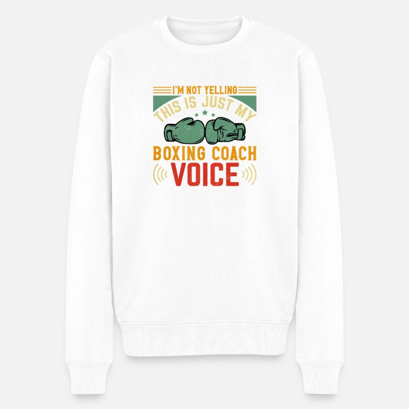 Coach de boxe Voice Tee - Pull Premium bio Homme - blanc