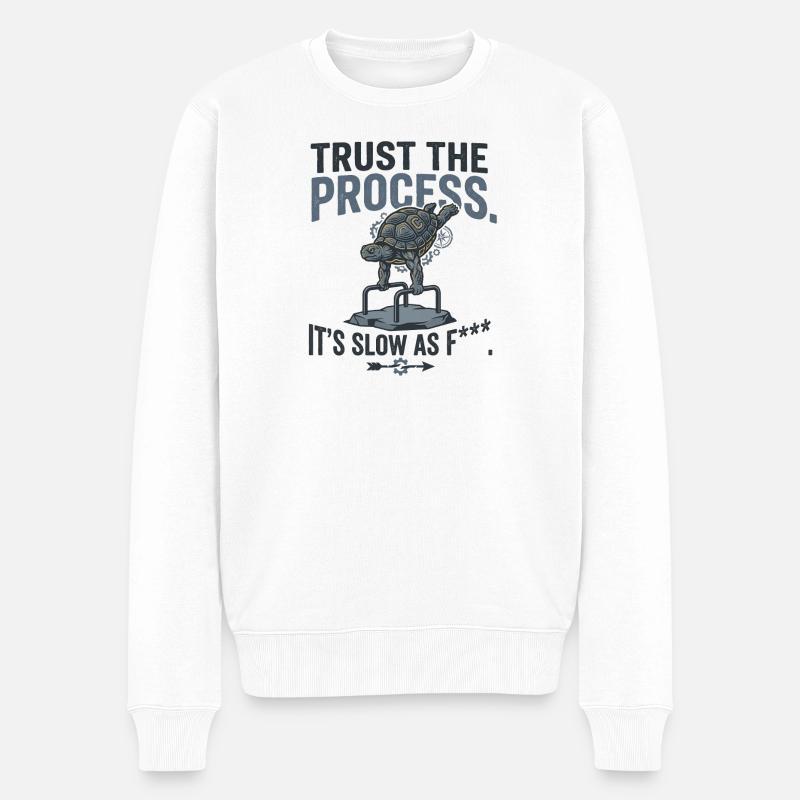 Calisthenics Schildkröte - Männer Premium Bio Pullover - Weiß