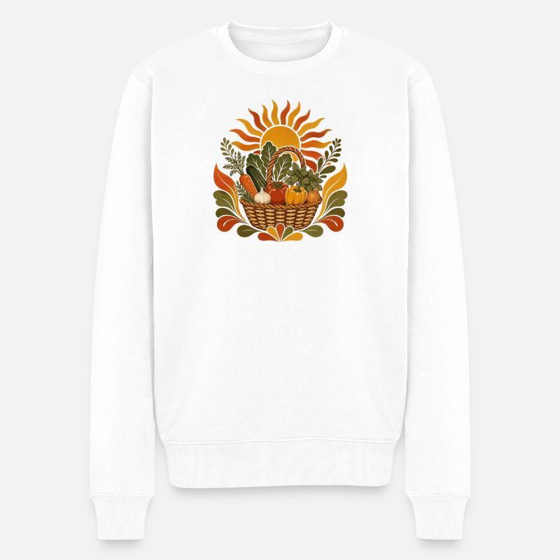 Panier de récolte d’été - Pull Premium bio Homme - blanc