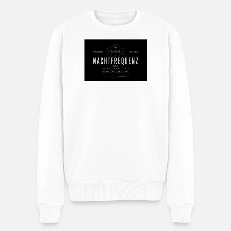 Fréquence nocturne Soins cosmiques - Pull Premium bio Homme - blanc