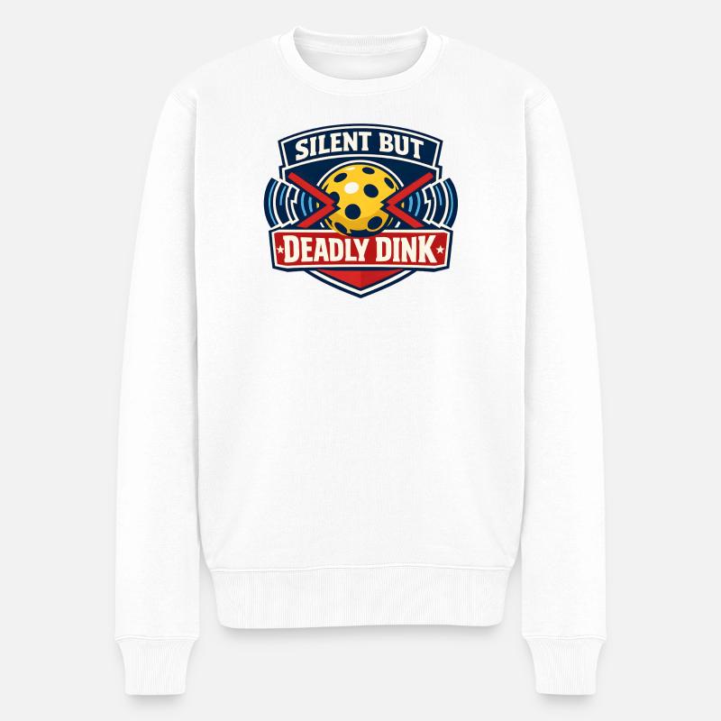 Blague silencieuse sur le bowling Dink - Pull Premium bio Homme - blanc