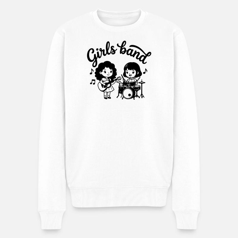 groupe féminin - Pull Premium bio Homme - blanc