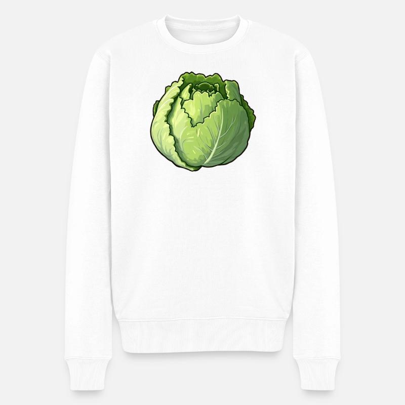 Salat - Männer Premium Bio Pullover - Weiß