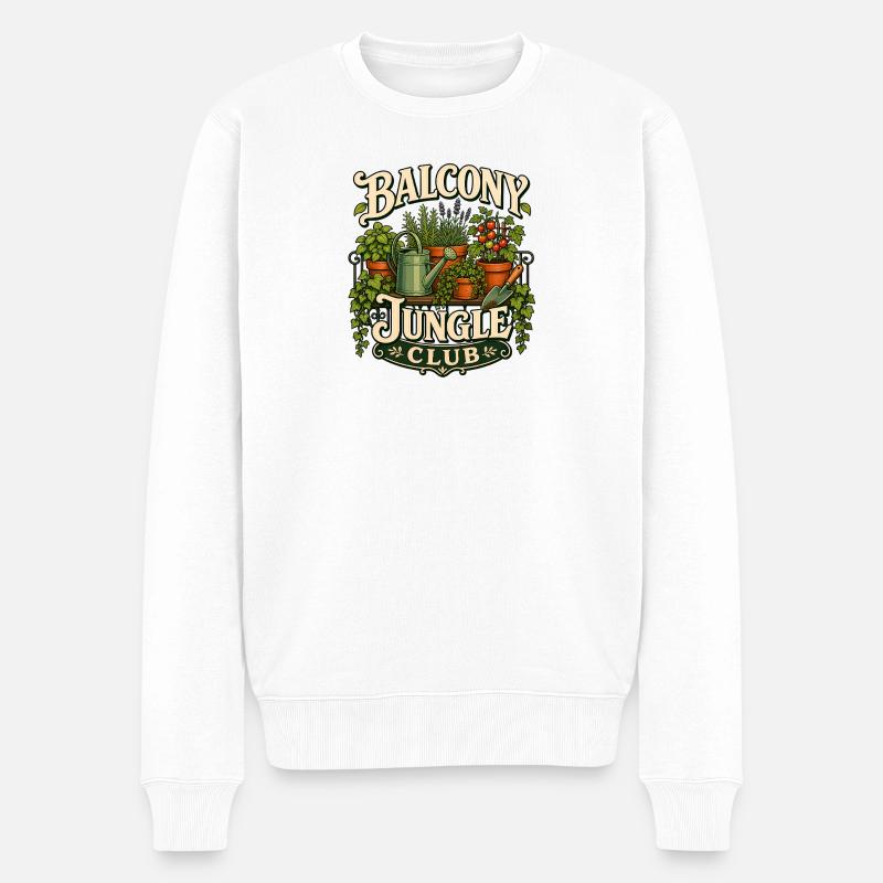 Balcon Jungle Club Balcony Jardin - Pull Premium bio Homme - blanc