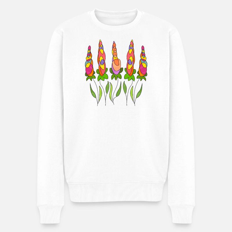 Fleur - Pull Premium bio Homme - blanc