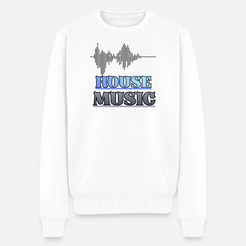 House - Männer Premium Bio Pullover - Weiß