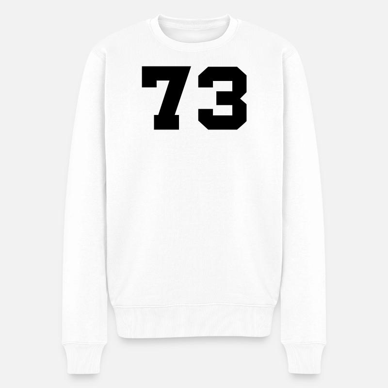 73- - Männer Premium Bio Pullover - Weiß