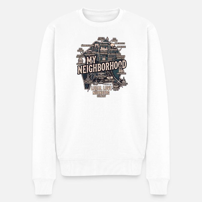 Local Love Nürnberg - Männer Premium Bio Pullover - Weiß