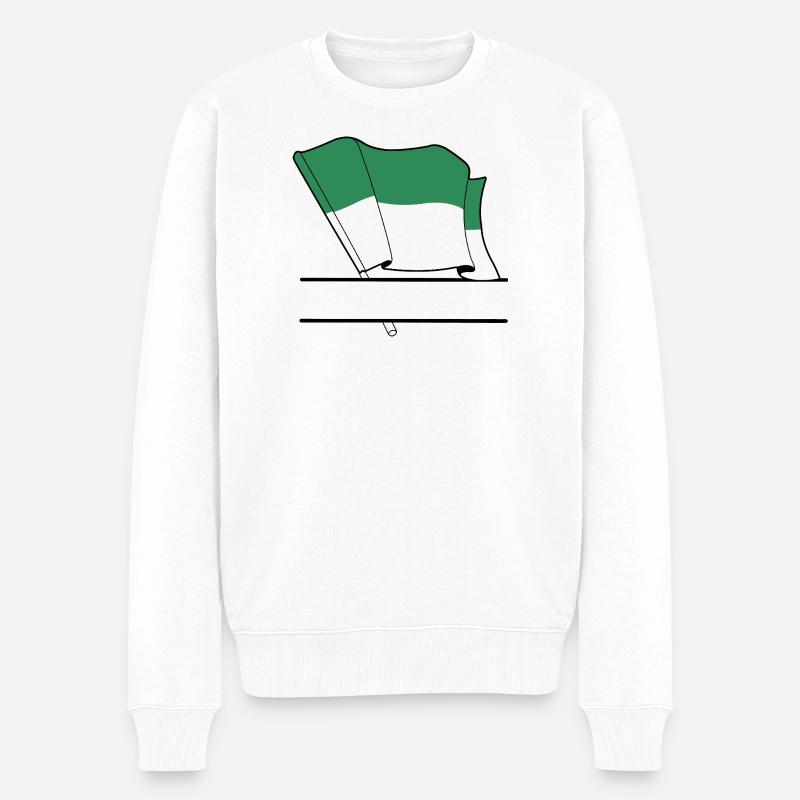Vlieland-Flagge – Individuelles Inseldesign - Männer Premium Bio Pullover - Weiß