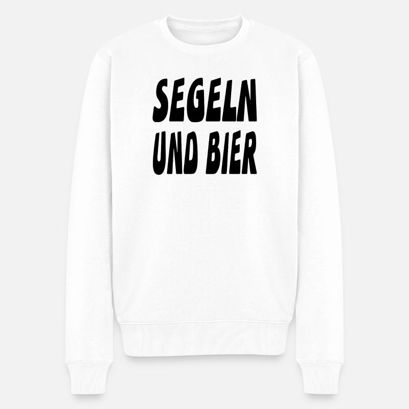 Segeln - Männer Premium Bio Pullover - Weiß