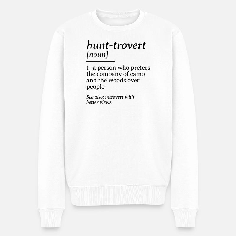 Definition des Hunt-Roverts – lustiges Jagdwörterbuch - Männer Premium Bio Pullover - Weiß