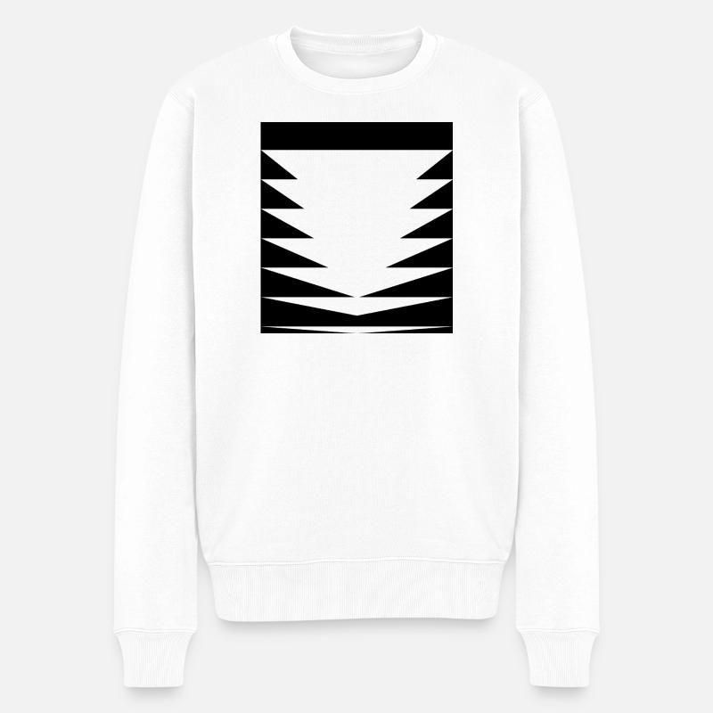Triangles Pattern design - Men's Premium Organic Jumper - white