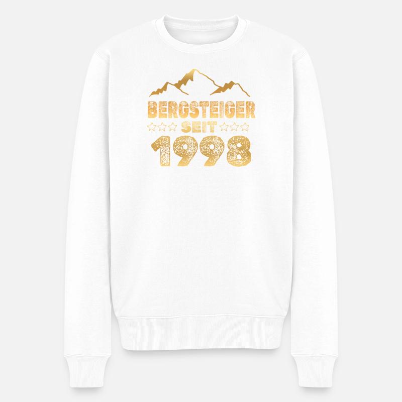 geboren 1998 - Männer Premium Bio Pullover - Weiß