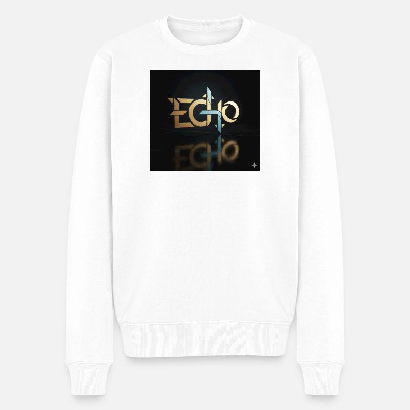 Echo Geometry Light Play - Men's Premium Organic Jumper - white