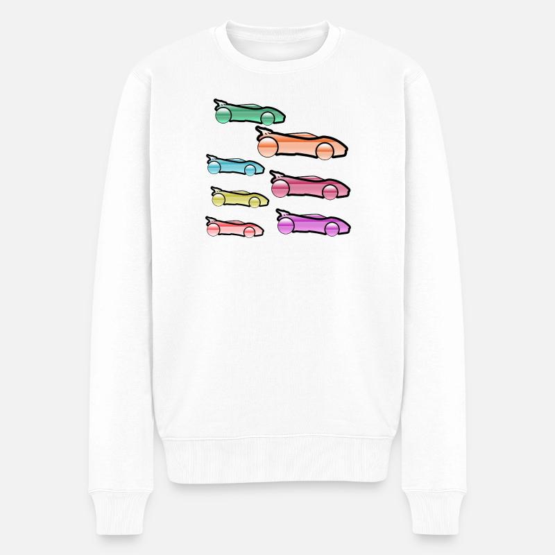Autos - Männer Premium Bio Pullover - Weiß