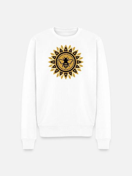 Mandala Bee Boho Yoga Beekeeping Bees - Men's Premium Organic Jumper - white